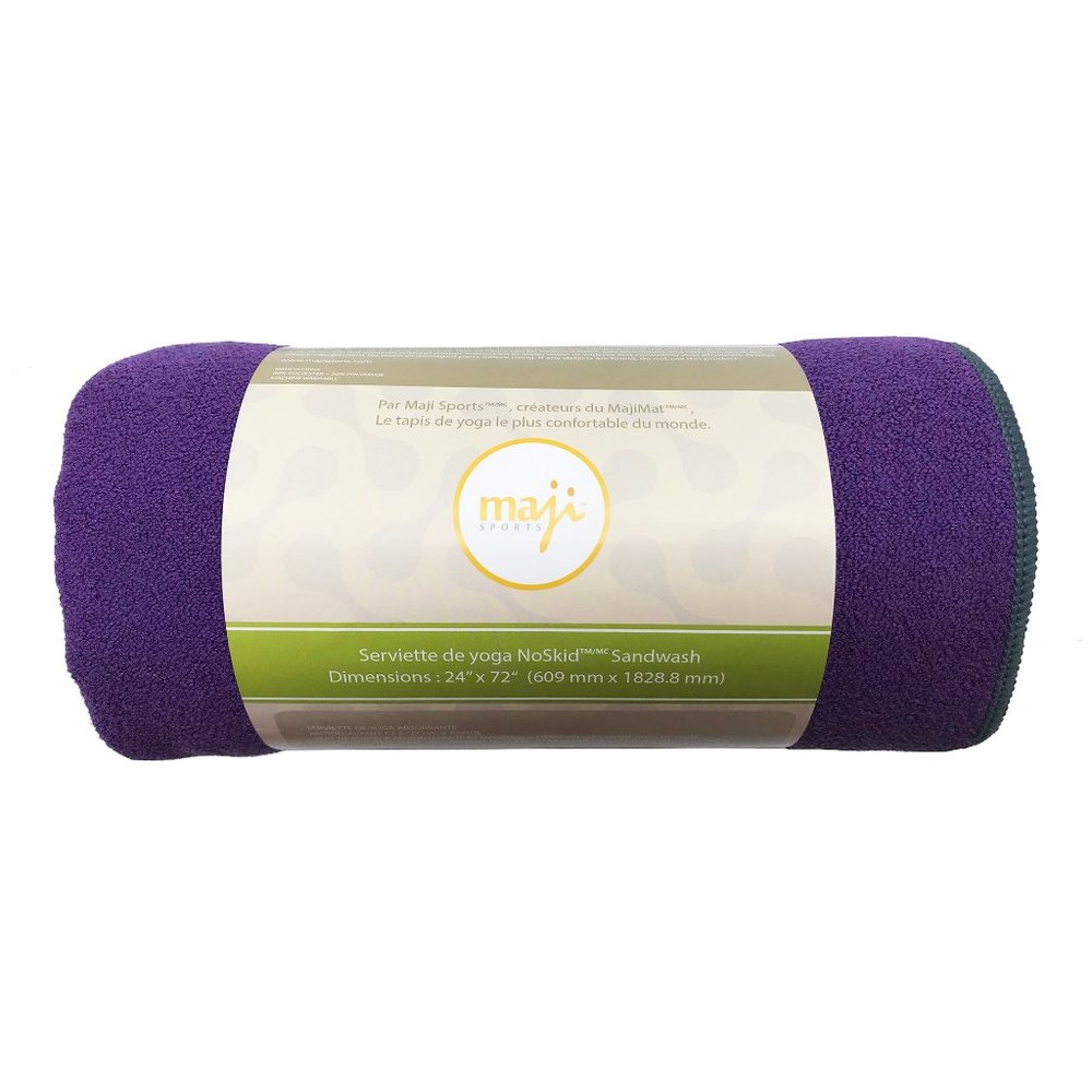 NoSkid Sandwash Yoga Towel - Puple